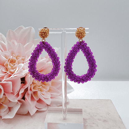 Pizzicato Statement Ohrring Bloom in Fuchsia