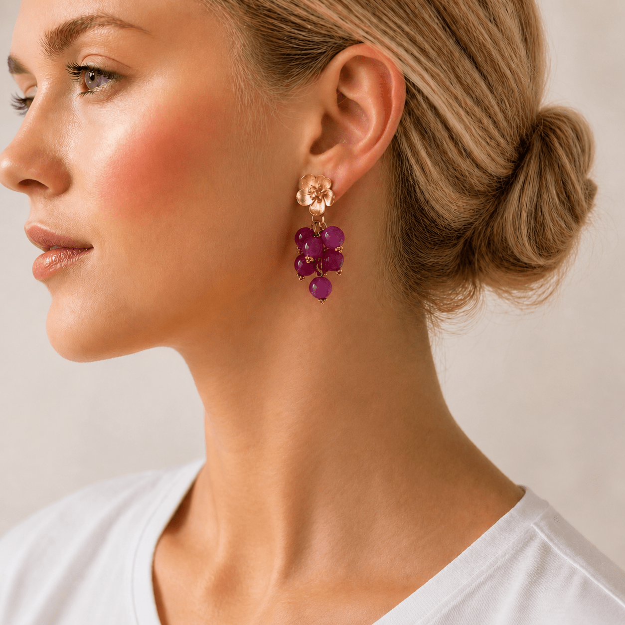 Pizzicato - Ohrring Blossom Twist in Pink Fizz - OR_Blo_Pin