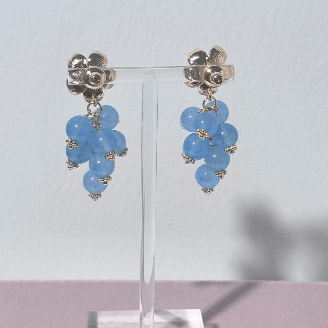 Pizzicato - Ohrring Blossom Twist in Sky Mist - OR_Blo_Sky