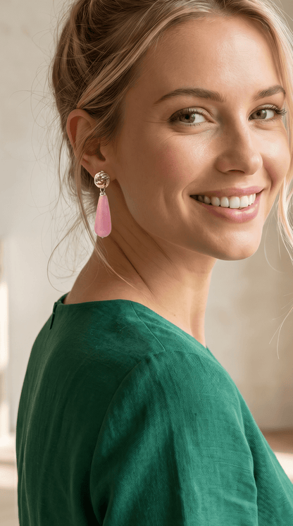 Pizzicato - Ohrring - Knotted – Statement Ohrringe in Blush Pearl - 
