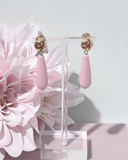 Pizzicato - Ohrring - Knotted – Statement Ohrringe in Blush Pearl - 