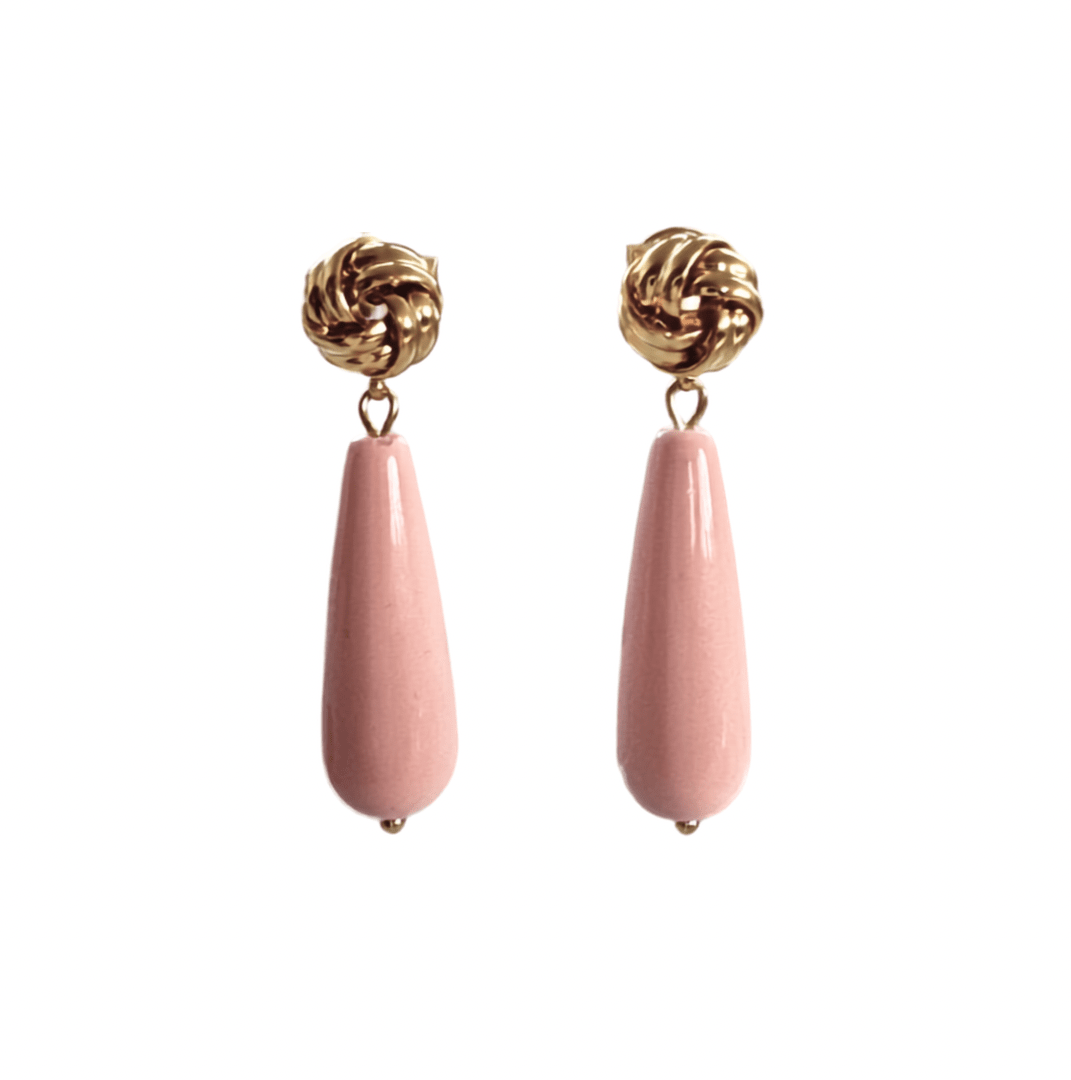 Pizzicato - Ohrring - Knotted – Statement Ohrringe in Blush Pearl - 