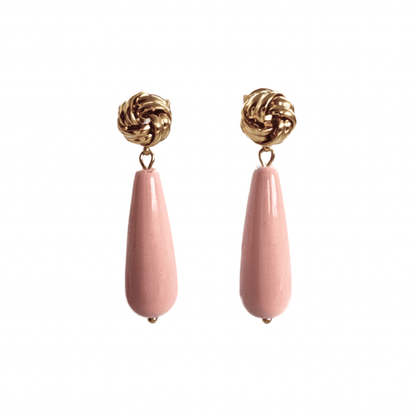 Pizzicato - Ohrring - Knotted – Statement Ohrringe in Blush Pearl - 