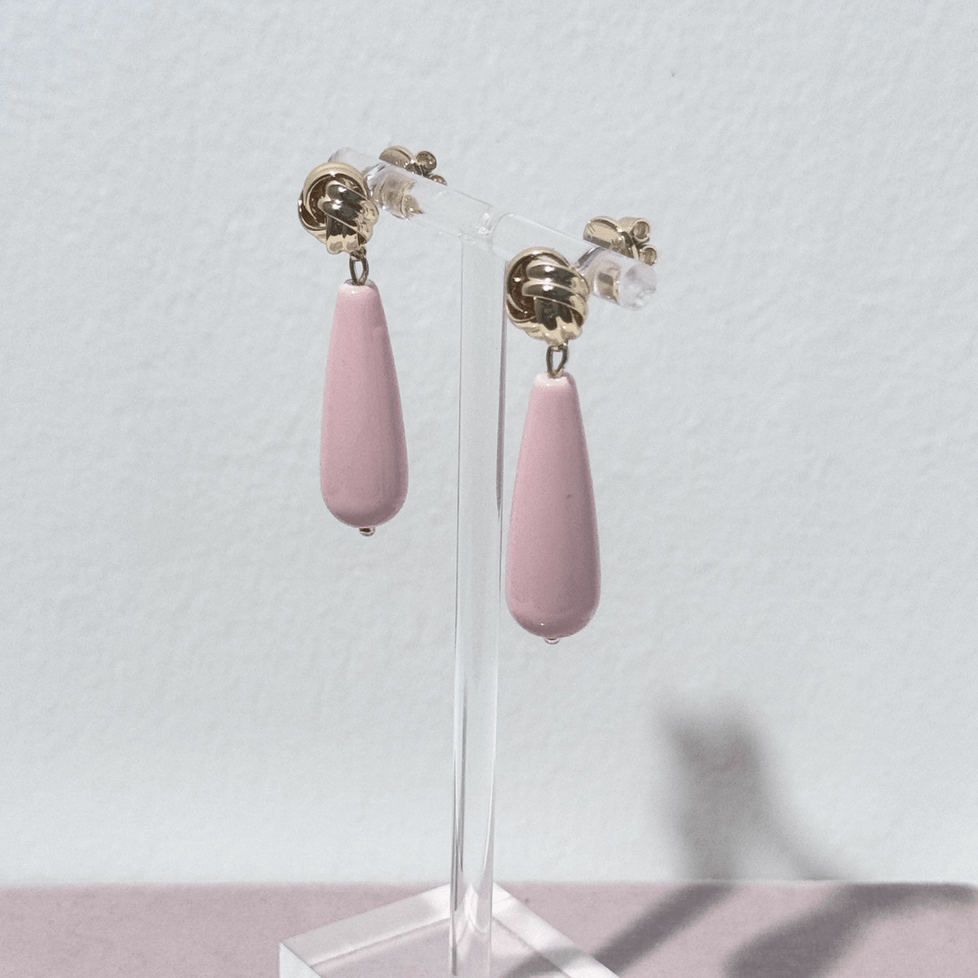 Pizzicato - Ohrring - Knotted – Statement Ohrringe in Blush Pearl - 