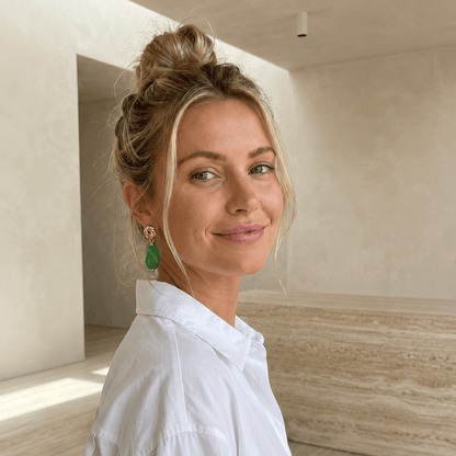 Pizzicato - Ohrring - Knotted – Statement Ohrringe in Jade Green - 
