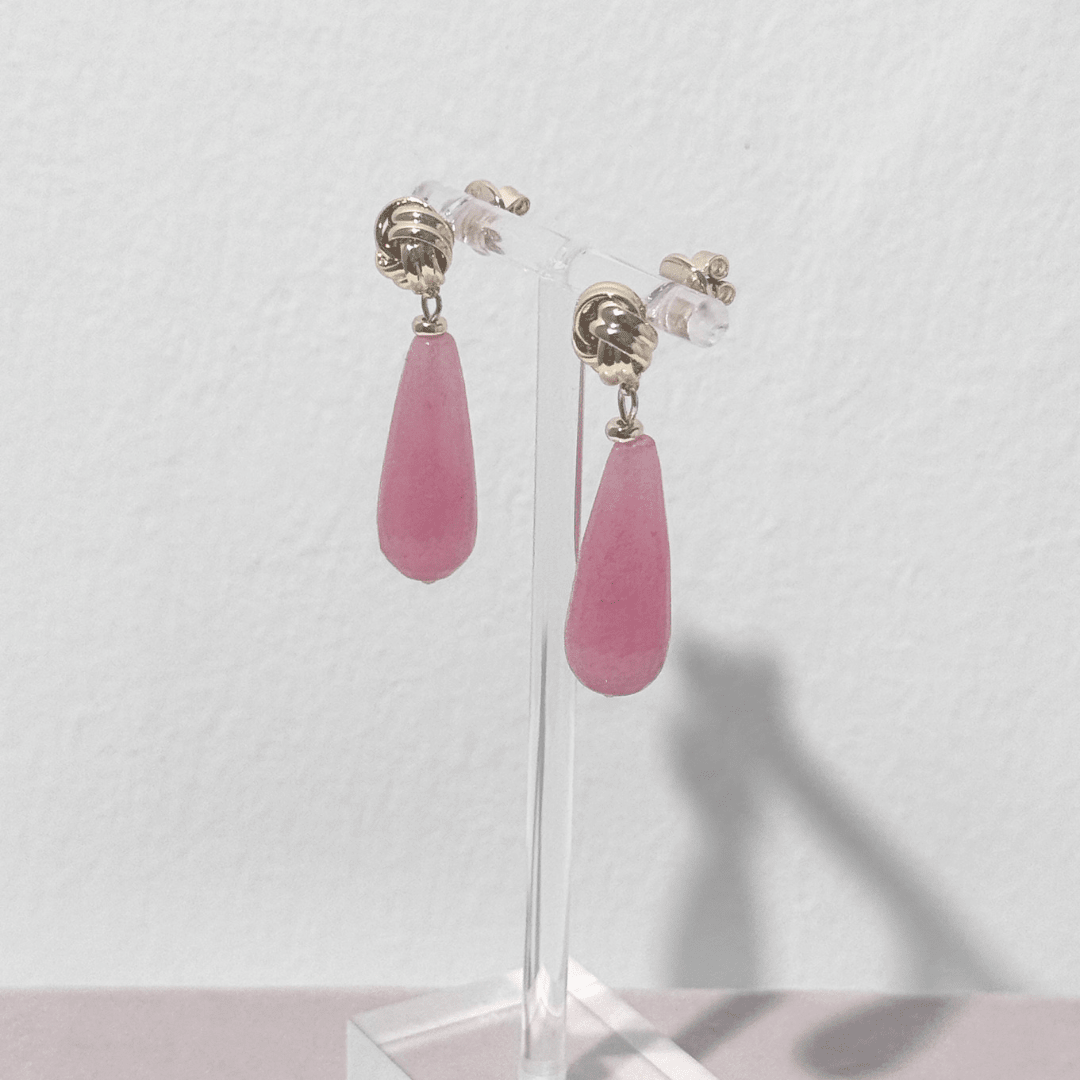 Pizzicato - Ohrring - Knotted – Statement Ohrringe in Peony Blush - 