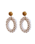 Pizzicato - Ohrring - Ohrring Bloom, oval, in Vanilla White - 