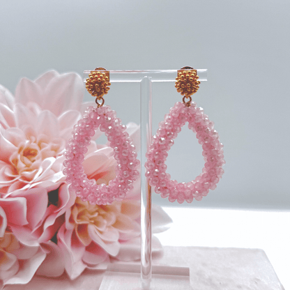 Statement Ohrring Bloom von Pizzicato in Rosa