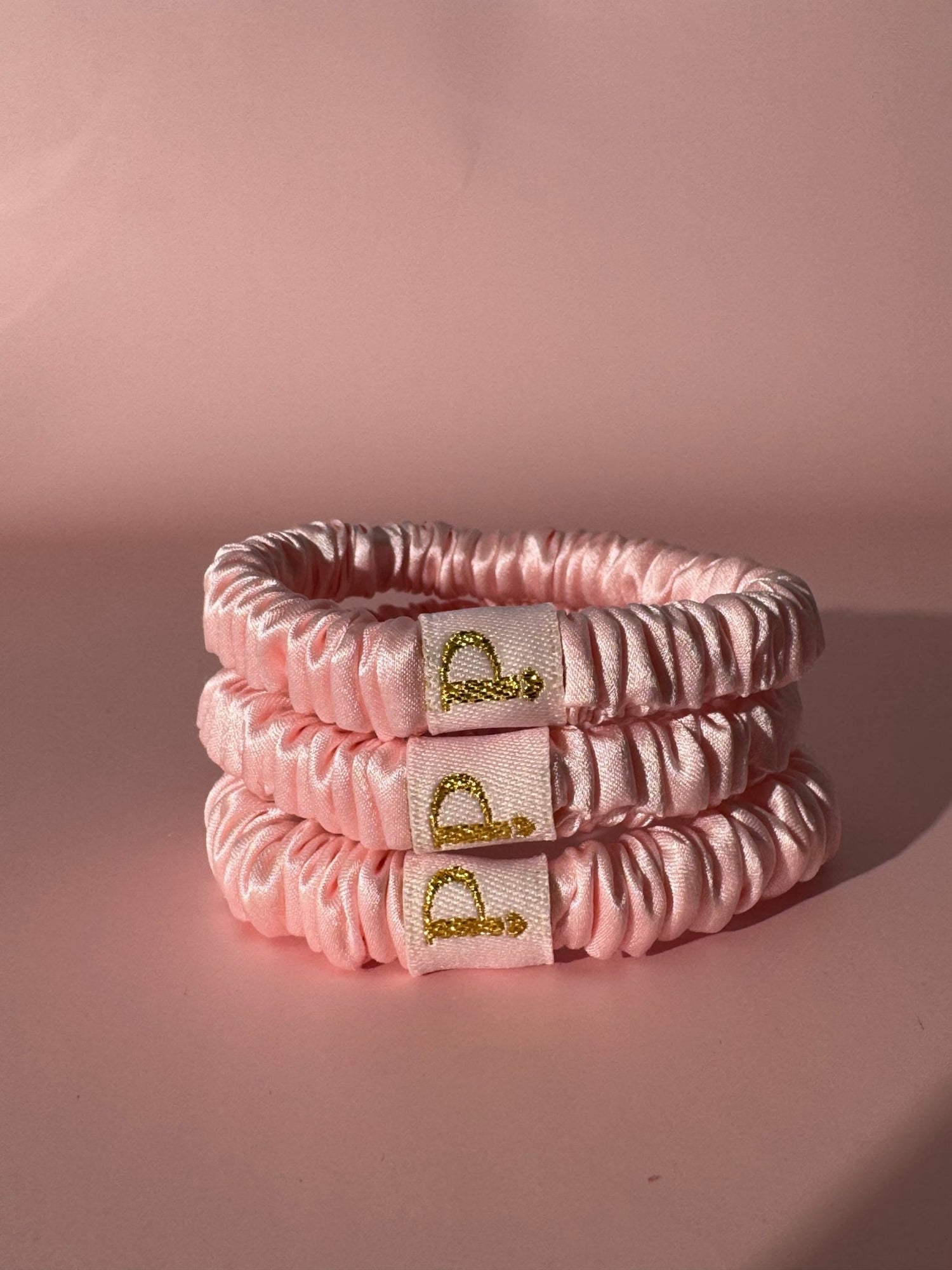 Pizzicato - Scrunchie - Seidenscrunchie Small, 3er Set Rose - 