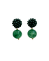 Pizzicato - Statement Ohrringe - Beaded Forest Green - 