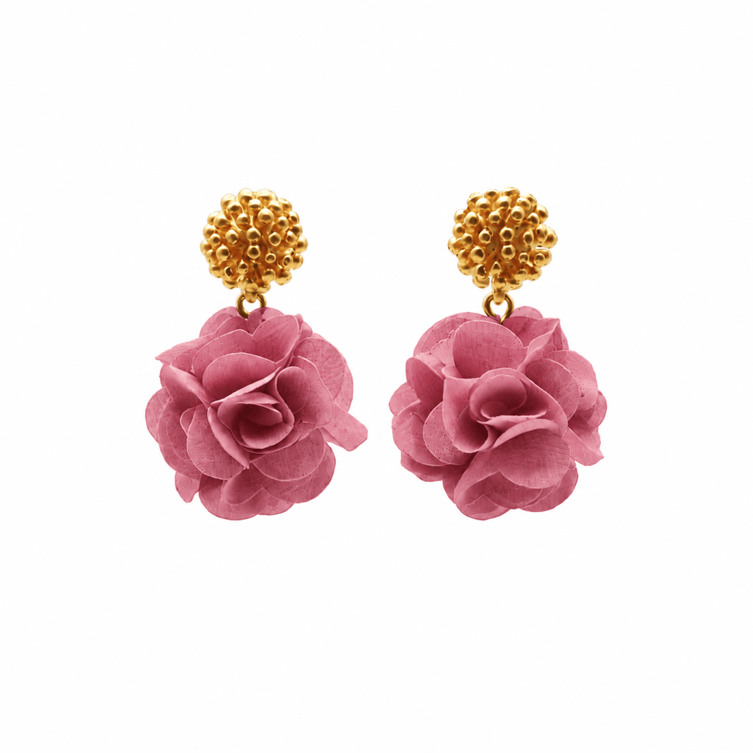 Pizzicato - Statement Ohrringe - Bloomy Dusty Rose - 