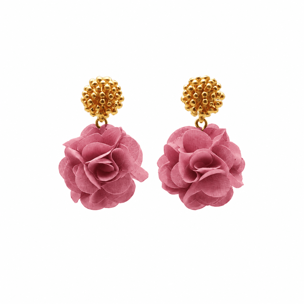Pizzicato - Statement Ohrringe - Bloomy Dusty Rose - 