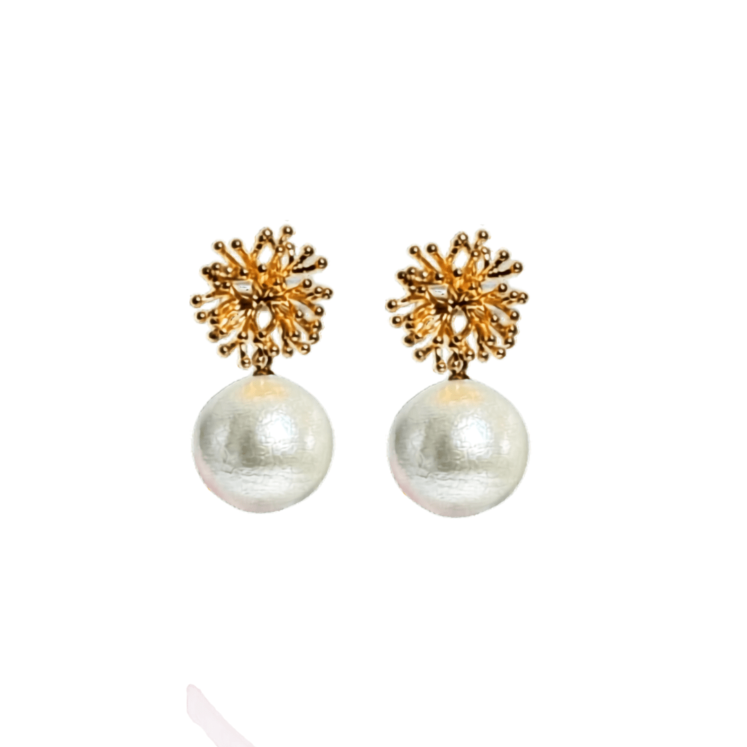 Coralline Big Pearl Statement Ohrringe  von Pizzicato
