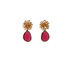 Coralline Fuchsia Statement Ohrringe in Pink und Gold von Pizzicato
