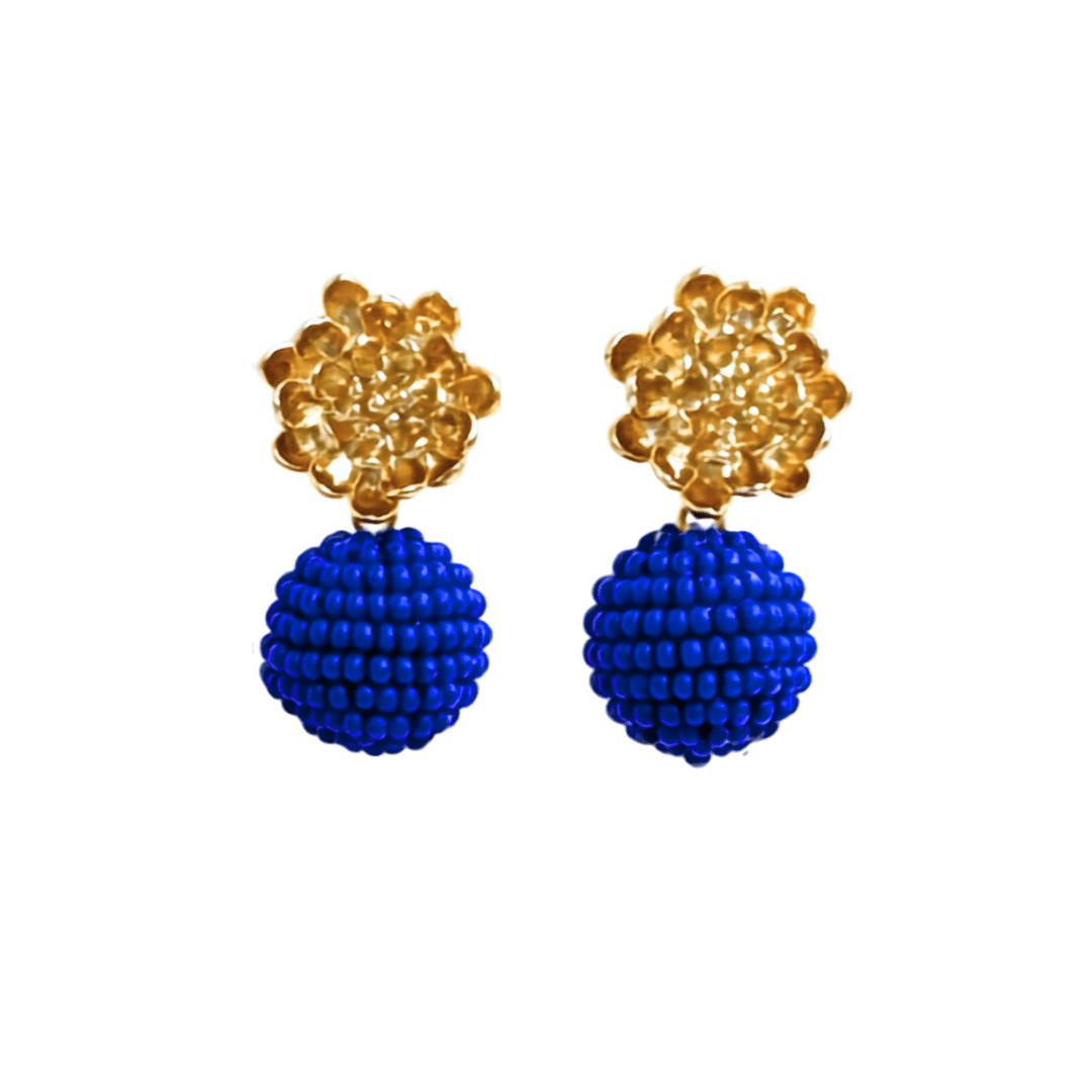 Dahlia Royal Blue Statement Ohrringe von Pizzicato
