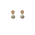 Eternity Champagne Pearl Ohrringe mit großer Baumwollperle von Pizzicato
