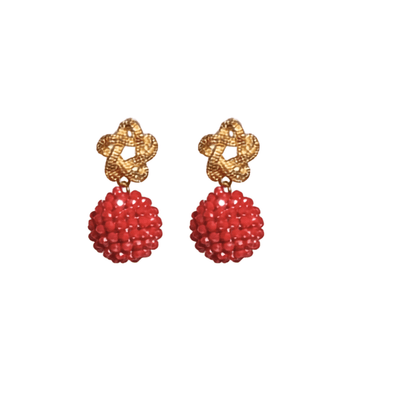 Eternity Coral Red Statement Ohrringe von Pizzicato
