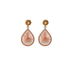 Knotted Boho Blush Statement Ohrringe in Rosa und Gold von Pizzicato