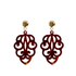 Knotted Leaf Cognac Statement Ohrringe von Pizzicato
