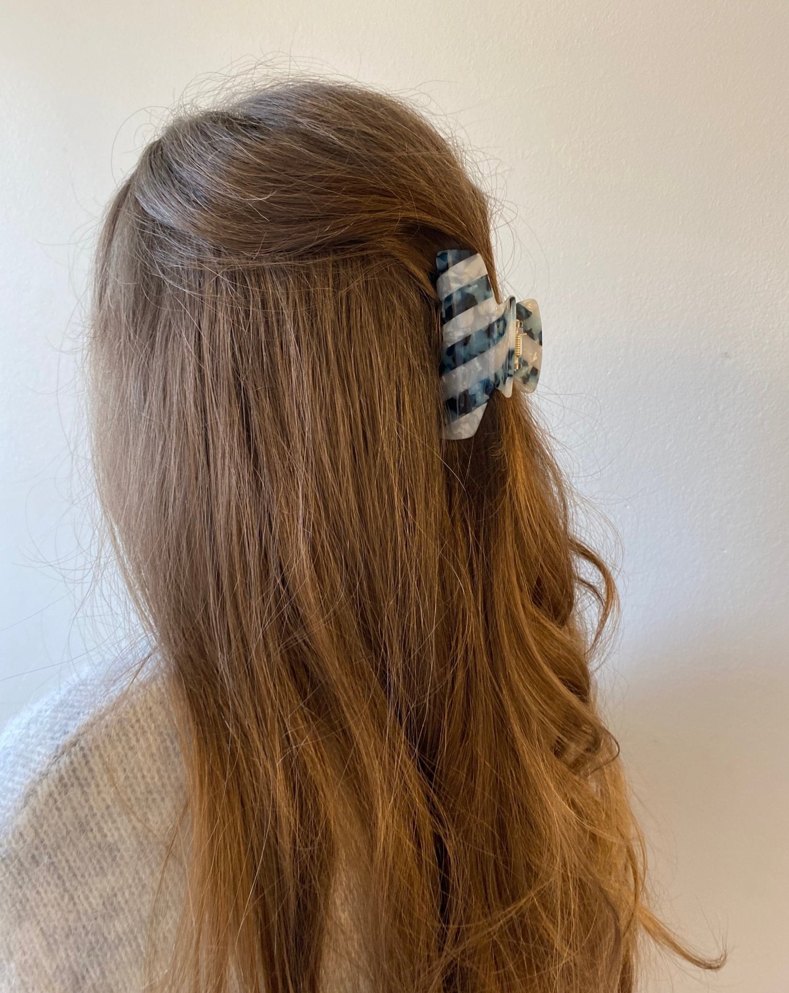 Barrette à cheveux Holly, blanc crème anthracite